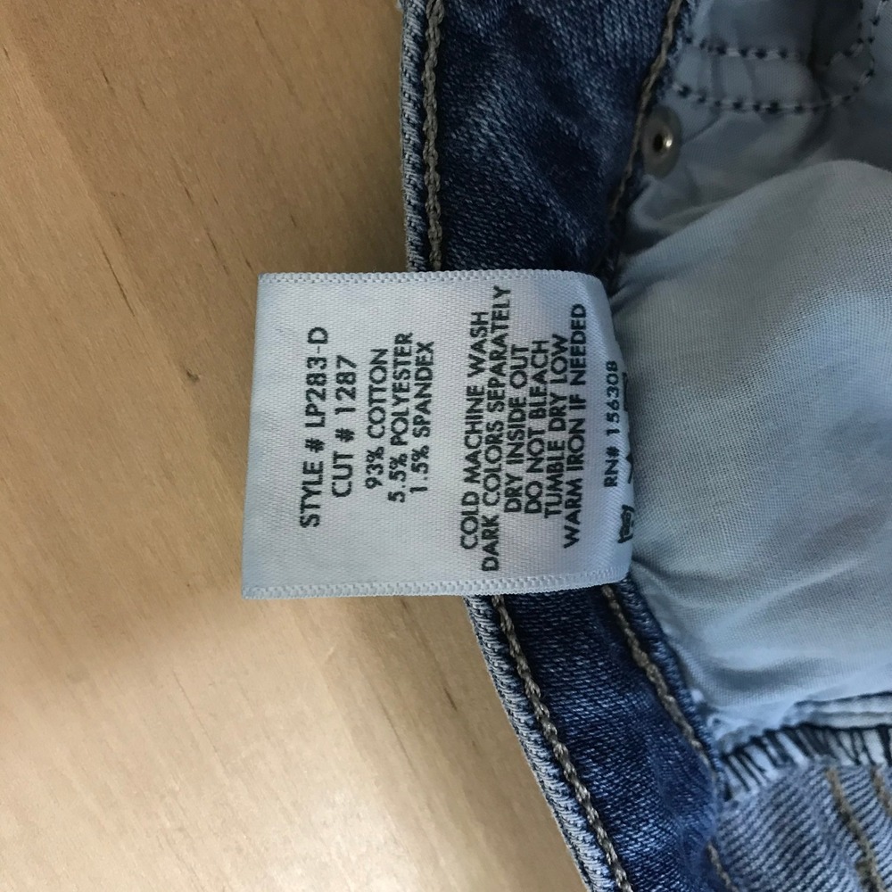 LTJ Letter to Juliet High Rise Wide Leg Jeans Blue Denim Size 27 Made in USA - Picture 9 of 10